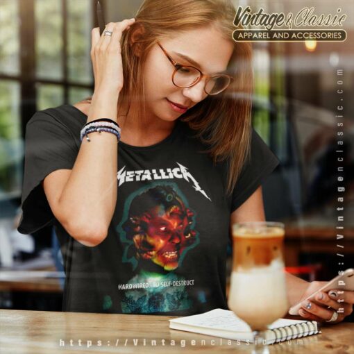 Metallica Hardwired to Self-Destruct Album Cover Rock Band Shirt