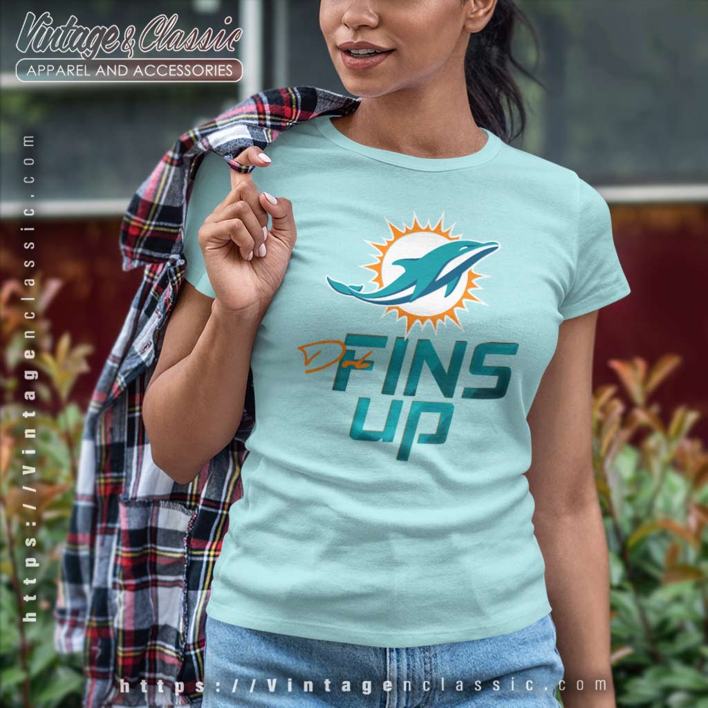Miami Dolphins Fins Up Shirt - High-Quality Printed Brand
