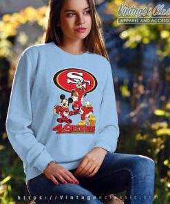 Mickey Goofy Donald Disney San Francisco 49ers Sweatshirt