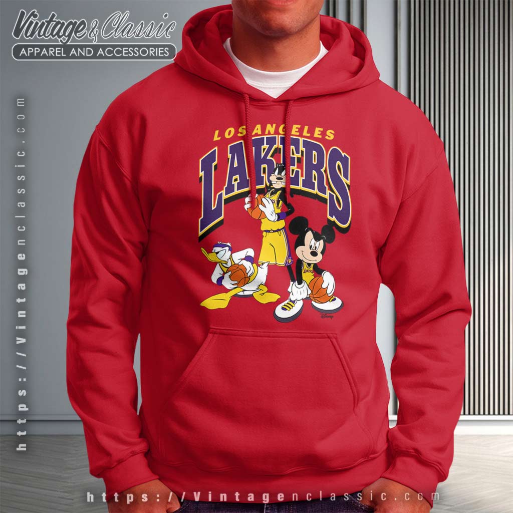 NBA Basketball Los Angeles Lakers Cheerful Mickey Disney Shirt Youth  Sweatshirt
