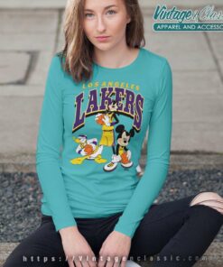 Mickey Mouse And Friends Los Angeles Lakers Long Sleeve Tee