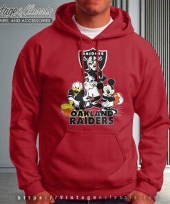 Mickey Mouse Donald Duck Oakland Raiders Hoodie