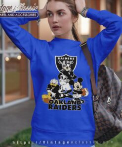 Mickey Mouse Donald Duck Oakland Raiders Sweatshirt