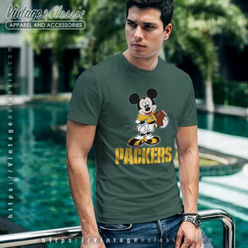 Mickey Mouse Green Bay Packers Shirt