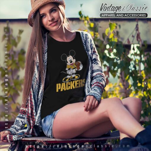 Mickey Mouse Green Bay Packers Shirt