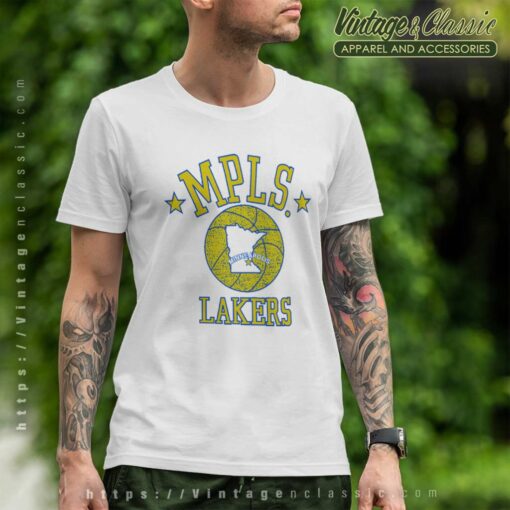 Minneapolis Lakers Vintage Retro Logo Shirt