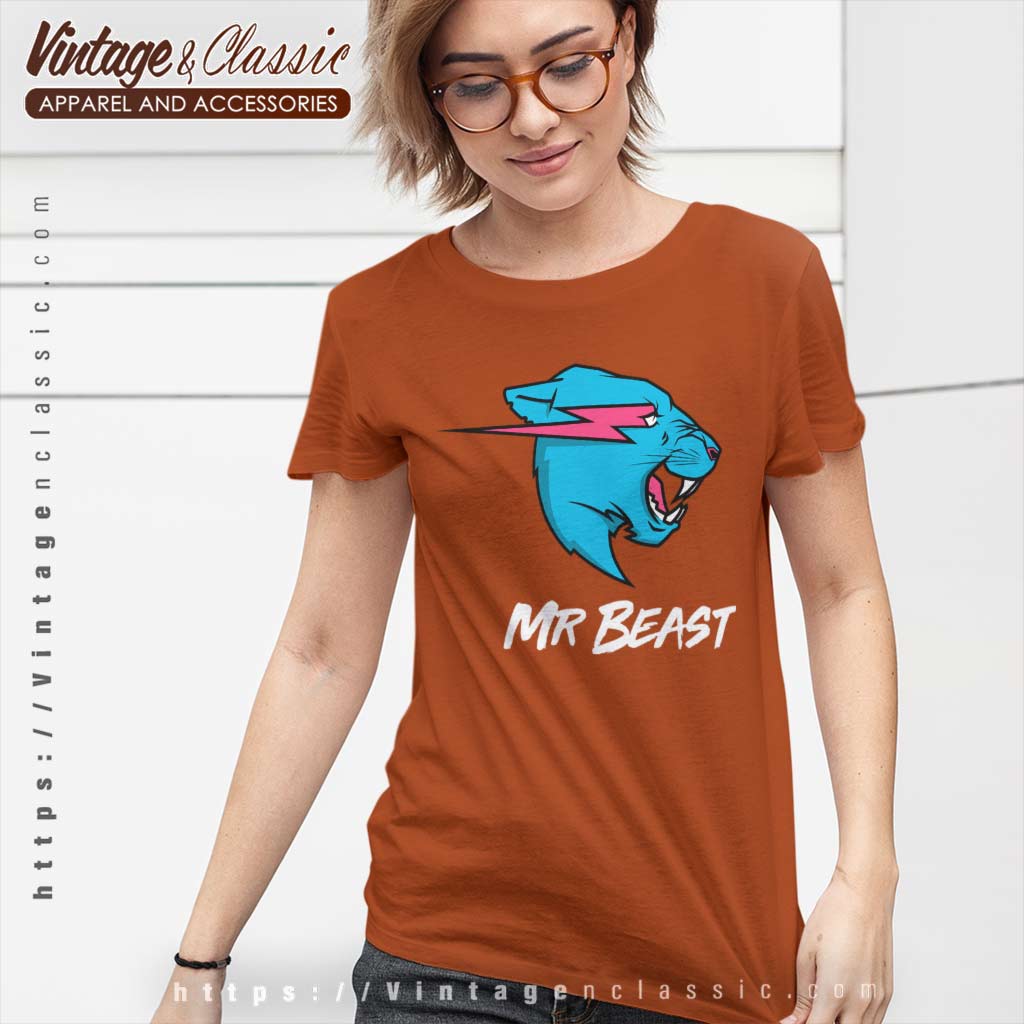 Mr Beast Merch Mr Beast Full Logo Shirt - Vintagenclassic Tee