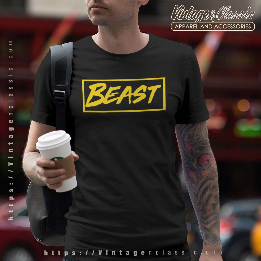 Mr Beast Shirt Gold Beast Logo - High-Quality Printed Brand