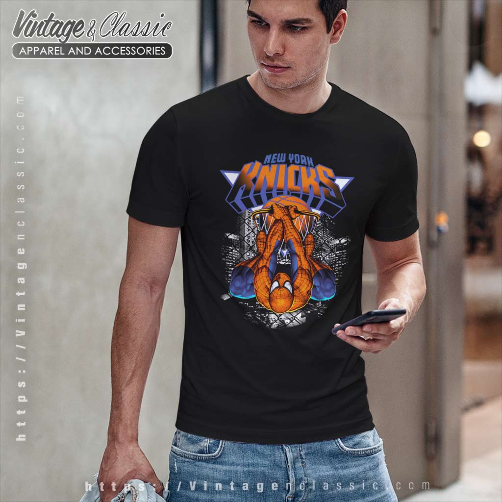 New York Knicks Spiderman Basketball Shirt - High-Quality Printed