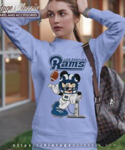 Nfl Los Angeles Rams Mickey Mouse Disney Super Bowl Football Sweatshirt