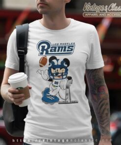 Nfl Los Angeles Rams Mickey Mouse Disney Super Bowl Football T Shirt