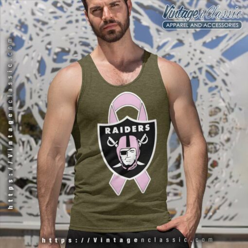 Oakland Raiders Breast Cancer Ribbon Shirt
