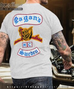 Pagans MC Sweden T Shirt Back