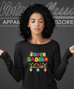 Personalized Super Daddio Game Shirt Long Sleeve Tee