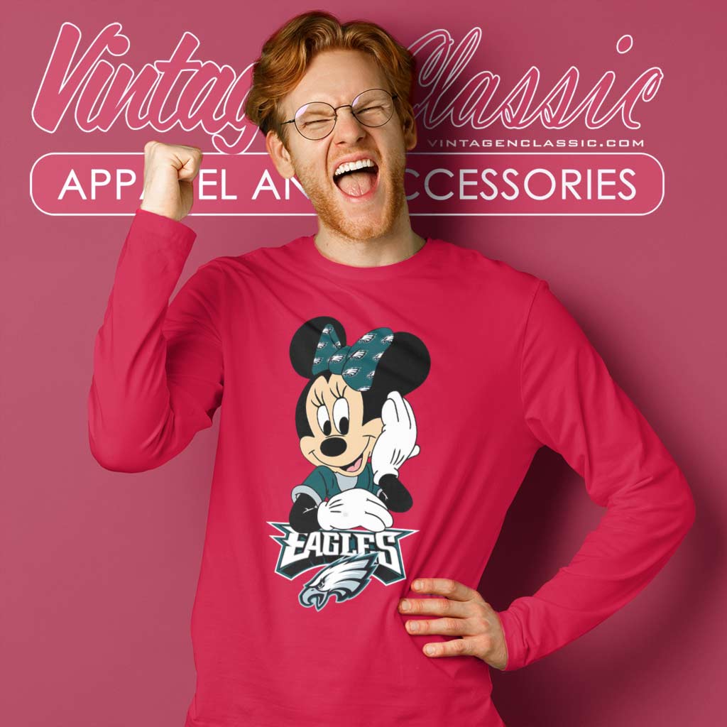 Nfl Philadelphia Eagles Mickey Mouse And Minnie Mouse T-shirt,Sweater,  Hoodie, And Long Sleeved, Ladies, Tank Top