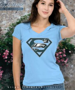 Philadelphia Eagles Superman Logo V Neck TShirt
