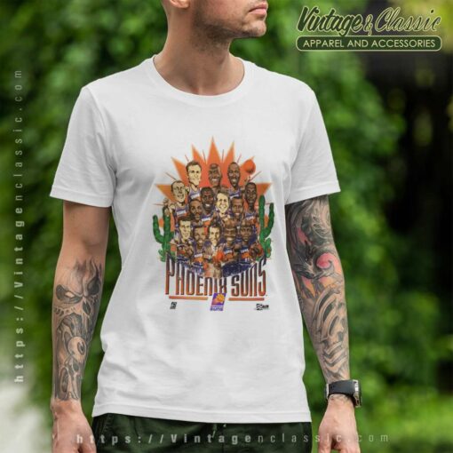 Phoenix Suns Shirt 1993 Caricature Rising Suns
