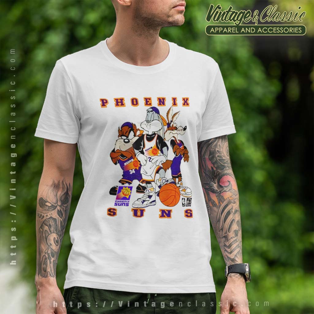 Vintage 90s Phoenix Suns Looney Tunes Shirt - High-Quality Printed