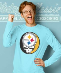 Pittsburgh Steelers Grateful Dead Steal Your Face Long Sleeve Tee
