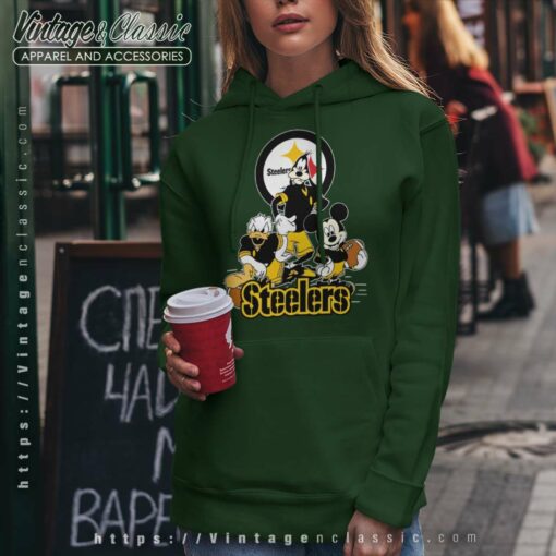 Pittsburgh Steelers Mickey Mouse Donald Duck Goofy Shirt