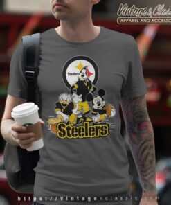 Pittsburgh Steelers Mickey Mouse Donald Duck Goofy T Shirt