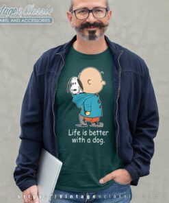 Snoopy And Charlie Brown Life Is Better With A Dog Long Sleeve Tee