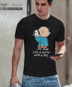 Snoopy And Charlie Brown Life Is Better With A Dog T Shirt
