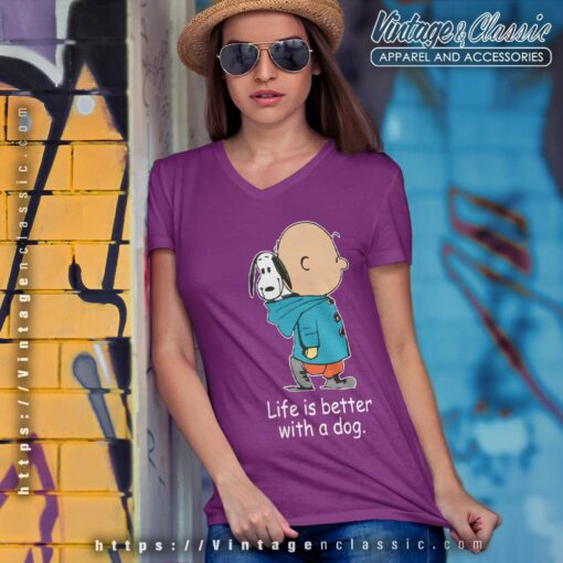 Snoopy And Charlie Brown Life Is Better With A Dog Shirt