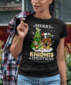 Snoopy And Friends Merry Ucf Knights Christmas Women TShirt