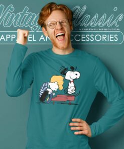 Snoopy Schroeder Charlie Play Piano Long Sleeve Tee
