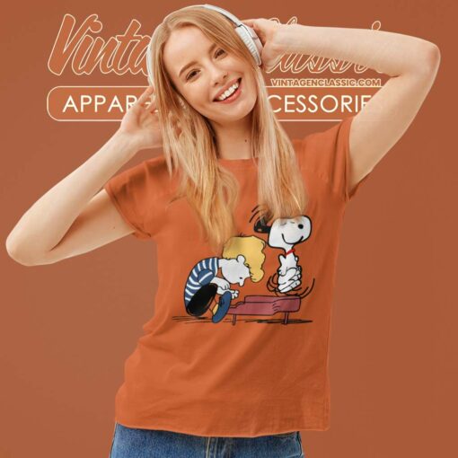 Snoopy Schroeder Charlie Play Piano Shirt