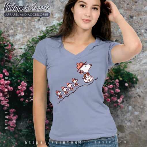 Snoopy And Woodstock Hiking Shirt
