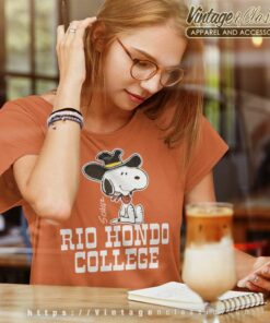 Snoopy Cowboy Hat Rio Hondo College 80s Women TShirt