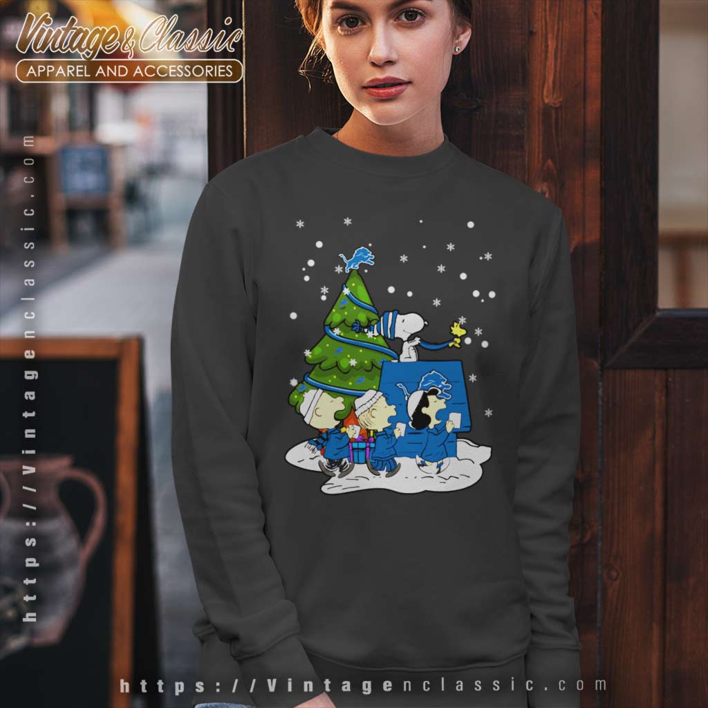 Snoopy Detroit Lions Merry Christmas Shirt - High-Quality Printed