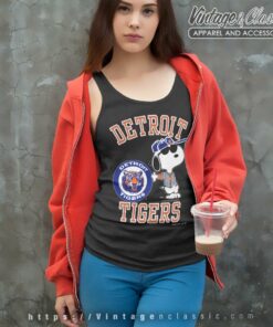 Snoopy Detroit Tigers 80s Baseball Shirt - High-Quality Printed Brand