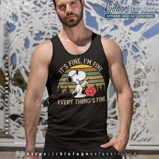 Snoopy Dungeons And Dragons Its Fine, Im Fine, Everythings Fine Shirt
