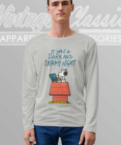 Snoopy It Was A Dark And Stormy Night Long Sleeve Tee