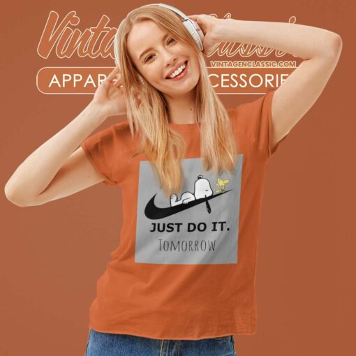 Snoopy Just Do It Tomorrow Shirt