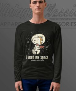 Snoopy Kennedy Space Center I Need My Space Long Sleeve Tee