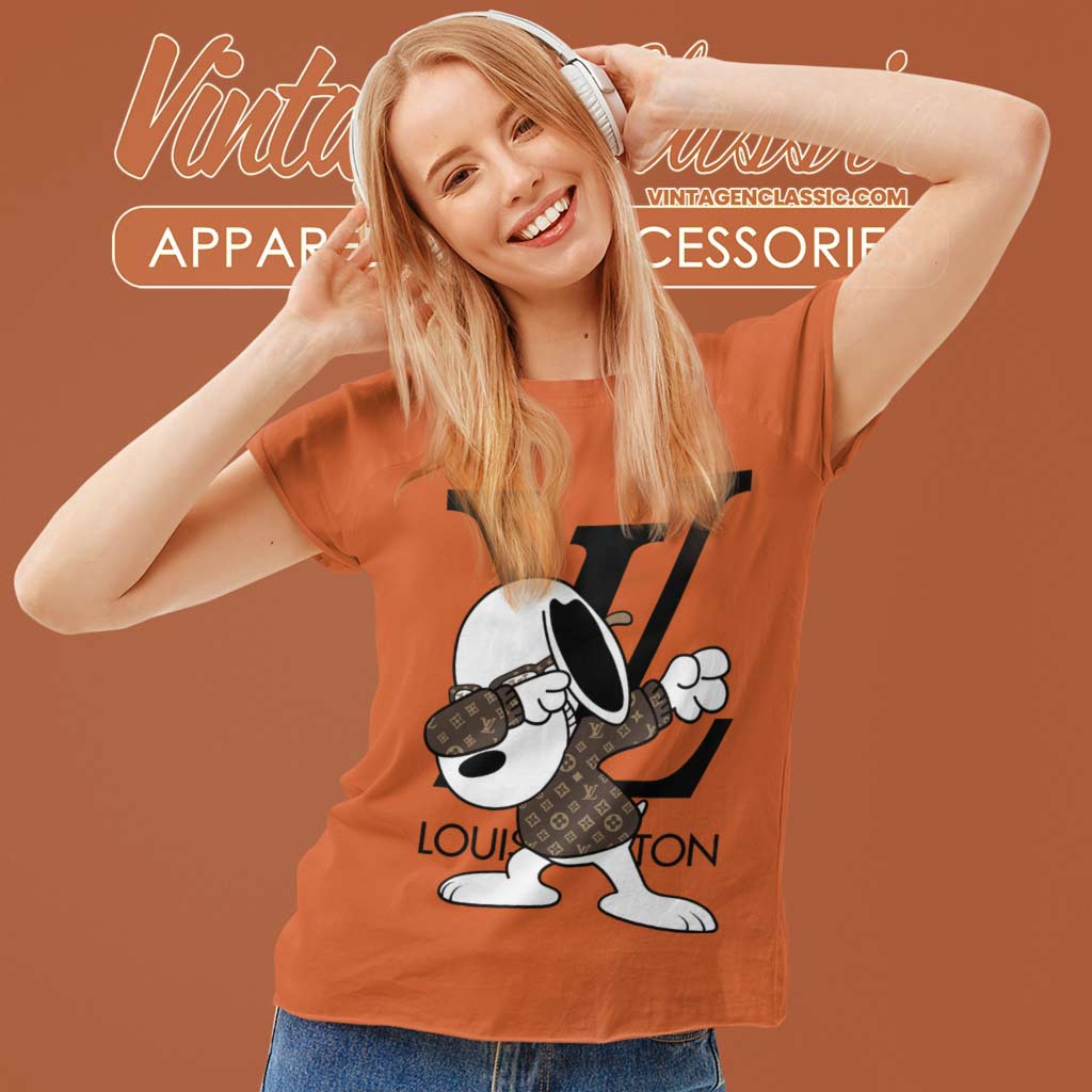 Louis Vuitton Snoopy Dog Dabbing Shirt - High-Quality Printed Brand