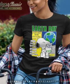 Snoopy Peanuts Earth Day 90s Women TShirt