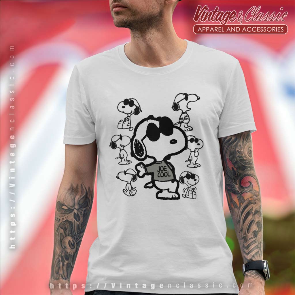 Joe Cool Vintagenclassic - Tee Shirt Peanuts Snoopy