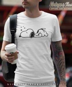 Snoopy Sleeping Peanuts Cartoon T Shirt