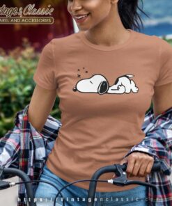 Snoopy Sleeping Peanuts Cartoon Women TShirt