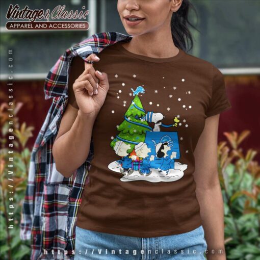 Snoopy Peanuts Detroit Lions Christmas Shirt