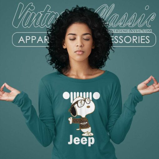 Snoopy With Jeep Cute Shirt