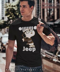 Snoopy With Jeep Cute T Shirt