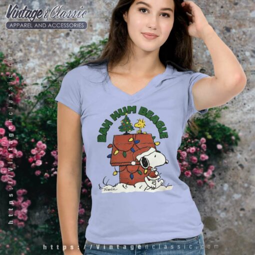 Snoopy Woodstock Bah Hum Beagle Christmas Shirt