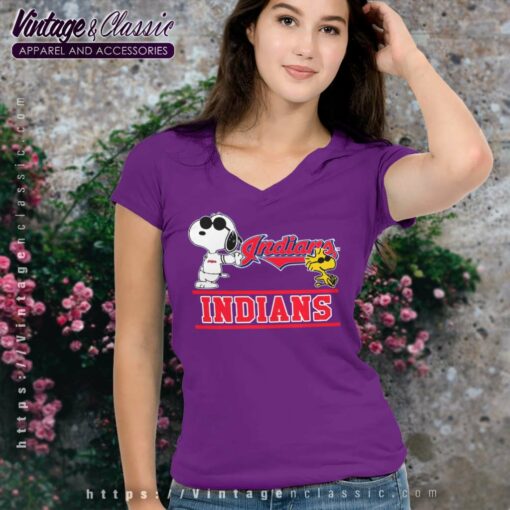 Snoopy Woodstock Cleveland Indians Shirt