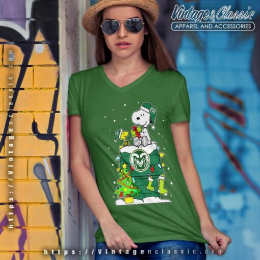 Snoopy Woodstock Colorado State Rams Ugly Christmas Shirt